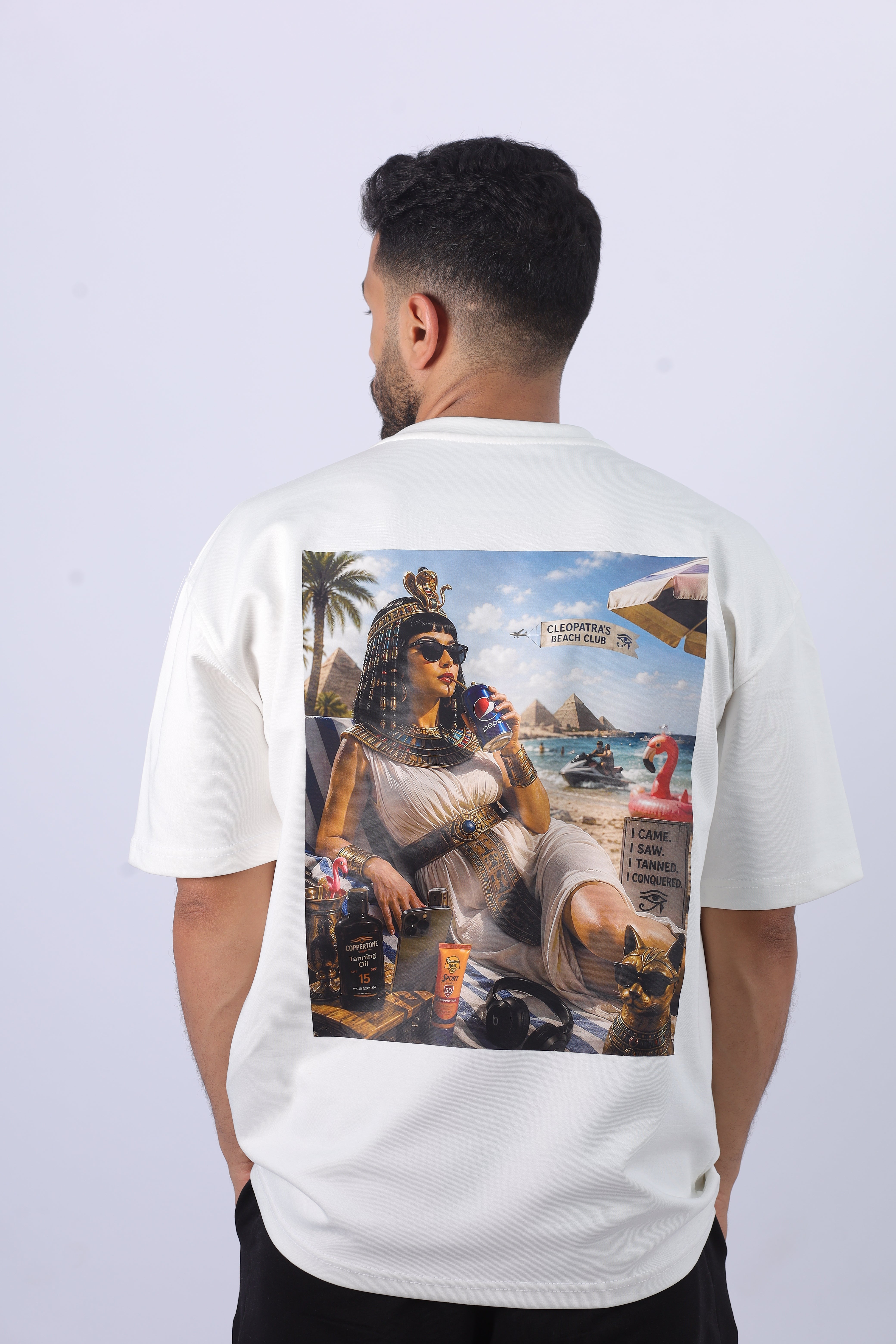 Cleopatra's Beach Club — Graphic Oversized Tee