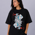 Jack of Diamonds — Deconstructed Card Graphic Oversized Tee