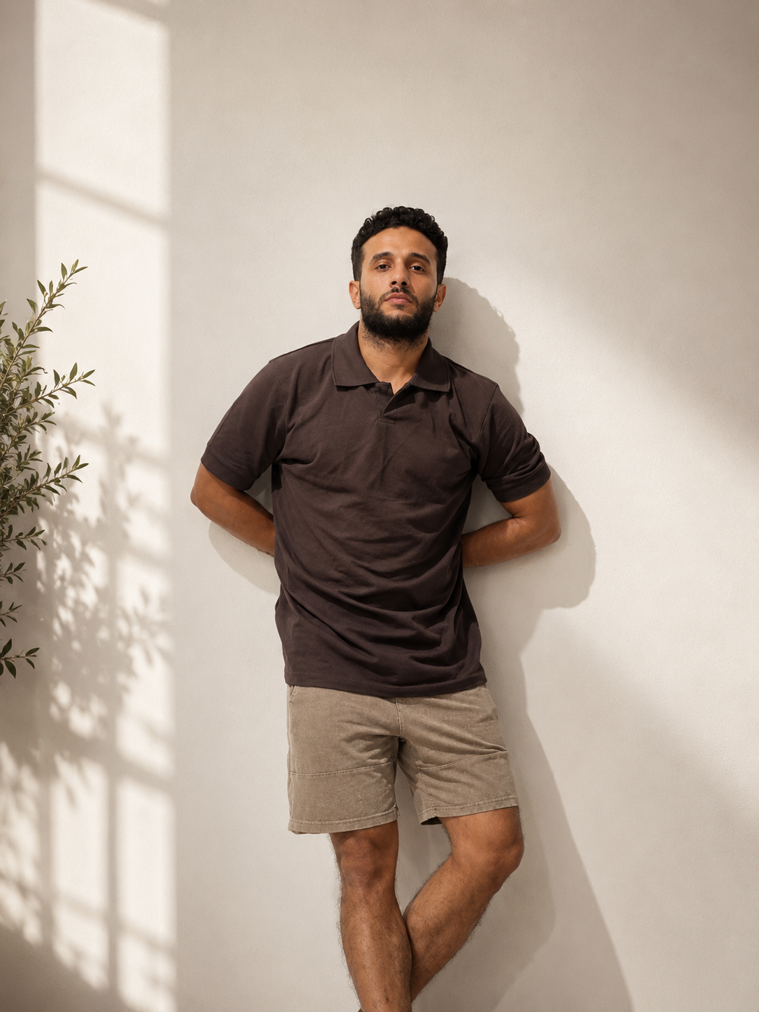 The Rich Polo — Dark Brown Piqué Shirt