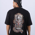Mandala Cat — Ornamental Back Print Oversized Tee