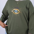 Golden Eye — Evil Eye Graphic Oversized Long Sleeve Tee