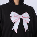 Pretty Bow — Ribbon Graphic Oversized Long Sleeve Tee