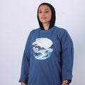 Winter Circle — Japanese Landscape Graphic Oversized Long Sleeve Tee